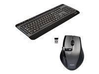 PORT Connect SILENT PACK 2 IN 1 - Sats med tangentbord och mus - trådlös - 2.4 GHz - amerikansk 900901-US