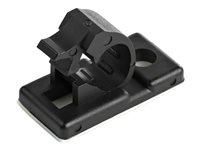 StarTech.com 100 självhäftande kabelhanteringsclips Svart - Nätverk/Ethernet/kontorsbord/datorsladdorganiserare - Självfästande kabel-/ledningshållare - Självhäftande nylonklämma brandklassad enligt UL/94V-2 - Kabelklämmor - svart - TAA-kompatibel (paket om 100) CBMCC1