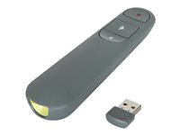 Targus Control Plus Dual Mode Antimicrobial Presenter with Laser - Presentationsfjärrkontroll - RF - grå AMP06704AMGL
