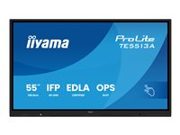 iiyama ProLite TE5513A-B1AG - 55" Diagonal klass (55" visbar) LED-bakgrundsbelyst LCD-skärm - interaktiv digital skyltning - med pekskärm (multi-touch) / PC-anslutning som tillval - 4K UHD (2160p) 3840 x 2160 - svart ram med matta ytor TE5513A-B1AG