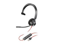 HP Poly Blackwire 5210 - Blackwire 5200 series - headset - på örat - kabelansluten - 3,5 mm kontakt, USB-A - svart - Certifierad för Microsoft-teams, Certifierad för Skype for Buisness, Cisco Jabber-certifierad, Avaya-certifierad 80R98AA