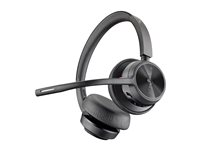 Poly Voyager 4320-M - Voyager 4300 UC series - headset - på örat - Bluetooth - trådlös, kabelansluten - USB-C - svart - Certifierad för Microsoft-teams, Zoomcertifierad 77Z30AA