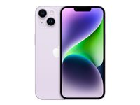 Apple iPhone 14 - 5G smartphone - dual-SIM / Internminne 256 GB - OLED-skärm - 6.1" - 2532 x 1170 pixlar - 2 bakre kameror 12 MP, 12 MP - front camera 12 MP - lila MPWA3QN/A