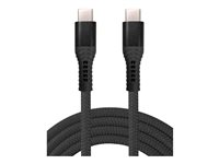 Insmat - USB-kabel - 24 pin USB-C (hane) till 24 pin USB-C (hane) - USB 2.0 - 48 V - 5 A - 1 m - up to 480 Mbps, USB-strömförsörjning (240W) - svart 133-1045