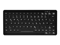 Active Key MedicalKey AK-C4110 - Tangentbord - sanitizable, wipe disinfection - compact - bakgrundsbelyst - USB - QWERTY - Nordisk - svart AK-CB4110F-U1-B/NOR
