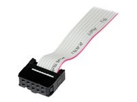 StarTech.com 16in (40cm) 9 Pin Serial Male to 10 Pin Motherboard Header Slot Plate - motherboard Serial Port Adapter (PLATE9M16) - Seriell panel - DB-9 (hane) till 10 pin IDC (hona) - 41 cm - grå PLATE9M16