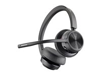 Poly Voyager 4320 - Voyager 4300 UC series - headset - på örat - Bluetooth - trådlös, kabelansluten - USB-A - svart - Certifierad för Microsoft-teams, Zoomcertifierad 76U49AA
