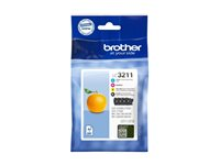 Brother LC3211 - 4-pack - svart, gul, cyan, magenta - original - bläckpatron - för Brother DCP-J572, DCP-J772, DCP-J774, MFC-J890, MFC-J895 LC3211VALDR