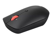 Lenovo ThinkPad Compact - Mus - höger- och vänsterhänta - optisk - 4 knappar - trådlös - 2.4 GHz - USB-C trådlös mottagare - svart - OEM 4Y51D20848