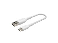 Belkin BoostCharge - USB-kabel - 24 pin USB-C (hane) till USB (hane) - 1 m - vit CAB002BT1MWH