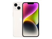 Apple iPhone 14 - 5G smartphone - dual-SIM / Internminne 256 GB - OLED-skärm - 6.1" - 2532 x 1170 pixlar - 2 bakre kameror 12 MP, 12 MP - front camera 12 MP - starlight MPW43QN/A