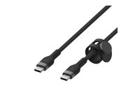 Belkin BoostCharge - USB-kabel - 24 pin USB-C (hane) till 24 pin USB-C (hane) - 2 m - svart CAB011BT2MBK