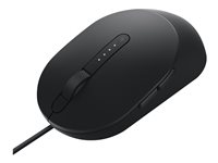 Dell MS3220 - Mus - laser - 5 knappar - kabelansluten - USB 2.0 - svart - med 3 years NBD Advance Exchange MS3220-BLK