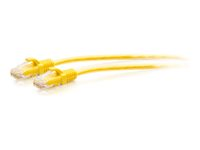 C2G 5ft (1.5m) Cat6a Snagless Unshielded (UTP) Slim Ethernet Network Patch Cable - Yellow - Patch-kabel - RJ-45 (hane) till RJ-45 (hane) - 1.5 m - 4.8 mm - UTP - CAT 6a - formpressad, hakfri - gul C2G30169