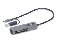 StarTech.com USB 3.0 Multi-Media Memory Card Reader, SD/microSD/CompactFlash Card Reader, Portable USB 5Gbps Card Adapter, External USB-C Card Reader with Attached USB-A Adapter - Works with Any Operating System (FCREADMICRO3V2) - Kortläsare (CF II, microSDHC, microSDXC, SDHC, SDXC, SD 3.0 UHS-I) - USB 3.0/USB-C FCREADMICRO3V2