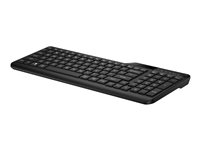 HP 475 - Tangentbord - dubbelt läge, multienhet, kompakt, 2-zonslayout, tangentrörelser med låg profil, 12 programmerbara knappar - trådlös - 2.4 GHz, Bluetooth 5.3 - hela norden - gagatsvart 7N7B9AA#UUW