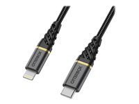 OtterBox Premium - Lightning-kabel - Lightning hane till 24 pin USB-C hane - 2 m - glamorsvart 78-52655