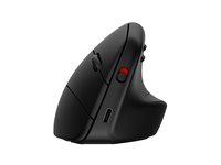 HP 925 - Vertikal mus - 6 knappar - trådlös - Bluetooth 5.3, 2.4 GHz - trådlös USB-mottagare - svart - hållbar förpackning 6H1A5AA