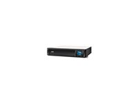 APC Smart-UPS C SMC1500I-2UC - UPS (kan monteras i rack) - AC 220/230/240 V - 900 Watt - 1500 VA - RS-232, USB - utgångskontakter: 4 - 2U - svart - med APC SmartConnect SMC1500I-2UC
