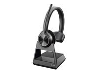 Poly Savi 7310 - Savi 7300 series - headset - på örat - DECT - trådlös - USB-A via DECT-adapter - svart - UC-certifierad 8L561AA#ABB
