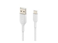 Belkin BoostCharge - USB-kabel - 24 pin USB-C (hane) till USB (hane) - 2 m - vit CAB002BT2MWH