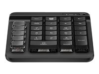 HP 435 - Tangentsats - 9 programmerbara tangenter, låg profil tangentresor, utbytbara tangenter med klistermärken - trådlös - Bluetooth 5.3 - engelska - jacksvart 7N7C3AA#ABB