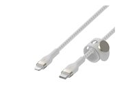 Belkin BoostCharge - Lightning-kabel - 24 pin USB-C hane till Lightning hane - 2 m - vit CAA011BT2MWH