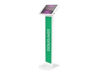 Compulocks iPad Pro 12.9" (3-6th Gen) Space Enclosure Brandable Floor Stand - Ställ - för surfplatta - låsbar - höggradig aluminium - vit - golvstående - för Apple 12.9-inch iPad Pro 140W299PSENW