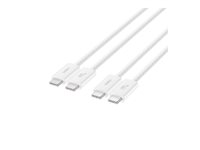 Belkin BoostCharge - USB-kabel - USB-C (hane) till USB-C (hane) - 1.5 m - Snabbladdning upp till 60 W - vit (paket om 2) BBD008HQ05WH2PK