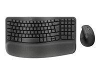 Logitech Wave Keys and Lift Combo - Sats med tangentbord och mus - trådlös - Bluetooth LE, 2.4 GHz - QWERTY - nordiskt (danska/finska/norska/svenska) - grafit 920-013633
