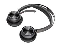Poly Voyager Focus 2 - Headset - på örat - Bluetooth - trådlös, kabelansluten - USB-A via Bluetooth-adapter - svart - Certifierad för Microsoft-teams 76U46AA