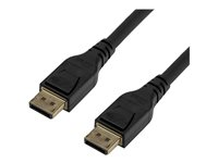 StarTech.com 3 meter VESA-certifierad DisplayPort 1.4-kabel - 8K 60Hz HBR3 HDR - Super UHD DisplayPort till DisplayPort-skärmsladd - Ultra HD 4K 120Hz DP 1.4 smal videokabel M/M DP-kontakt - DisplayPort-kabel - DisplayPort (hane) spärrad till DisplayPort (hane) spärrad - DisplayPort 1.4 - 3 m - stöd för 8K - svart - för P/N: CDP2DPHD, CDP2DPVGA, SV231QDPU34K, TB32DP14 DP14MM3M