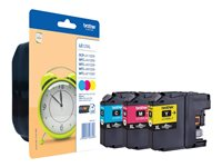 Brother LC125XL Rainbow Pack - 3-pack - superlång livslängd - gul, cyan, magenta - original - blister med akustiskt / elektromagnetiskt alarm - bläckpatron - för Brother DCP-J4110DW, MFC-J4410DW, MFC-J4510DW, MFC-J6520DW, MFC-J6720DW, MFC-J6920DW LC125XLRBWBPDR