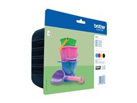 Brother LC221 Value Pack - 4-pack - svart, gul, cyan, magenta - original - bläckpatron - för Brother DCP-J562DW, MFC-J480DW, MFC-J680DW, MFC-J880DW LC221VALBPDR