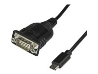 StarTech.com USB C till seriell kabeladapter 40 cm - USB Type C till RS232-konverterarkabel (DB9) - Seriell USB-C-kabel för PLC, skannrar, skrivare - hane/hane - Windows/Mac/Linux - USB / seriell kabel - DB-9 (hane) till 24 pin USB-C (hane) - 40 cm - tumskruvar ICUSB232C