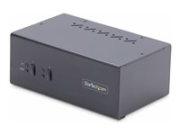 StarTech.com 2-Port Dual-Monitor DisplayPort KVM Switch, 4K 60Hz, 2x USB 5Gbps Hub Ports, 2x USB 2.0 HID Ports, Hotkey and Push-Button Switching, TAA Compliant - ESD Level 3 Protection (P2DD46A2-KVM-SWITCH) - Omkopplare för tangentbord/video/mus/ljud/USB - 2 x KVM/ljud/USB - 1 lokal användare - skrivbordsmodell - TAA-kompatibel P2DD46A2-KVM-SWITCH