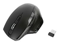 Targus - Mus - ergonomisk - antimikrobiell - högerhänt - 7 knappar - trådlös - 2.4 GHz - trådlös USB-mottagare - svart AMW584GL