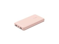 Belkin BoostCharge - Power bank - 10000 mAh - 18 Watt - 3 utdatakontakter (24 pin USB-C, 2 x USB) - guldrosa BPB011BTRG