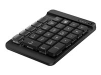 HP 435 - Tangentsats - 9 programmerbara tangenter, låg profil tangentresor, utbytbara tangenter med klistermärken - trådlös - Bluetooth 5.3 - engelska - jacksvart 7N7C3AA#ABB