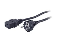 APC - Strömkabel - IEC 60320 C19 till power CEE 7/7 (hane) - AC 230 V - 2.5 m - svart - för P/N: SCL500RMI1UC, SMT2200R2I-AR, SMT3000I-AR, SMT3000R2I-AR, SRT1500XLI, SRT2200XLI-KR AP9875
