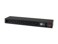 APC Metered Rack PDU AP7820B - Kraftdistributionsenhet (kan monteras i rack) - AC 200/208/230 V - 2300 VA - Ethernet 10/100 - ingång: IEC 60320 C14 - utgångskontakter: 8 (power IEC 60320 C13) - 1U - 1.98 m sladd - för P/N: SCL500RMI1U, SMX2KR2UX145, SMX3KR2UNCX145, SMX750CUS, SRTL2K2RM1UWC, SRTL3KRM1UIC AP7820B