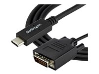 StarTech.com 1 m USB-C till DVI-kabel - 1920 x 1200 - Svart - USB/DVI-kabel - USB-C (hane) till DVI-D (hane) - Thunderbolt 3 / USB 3.1 - 1 m - 1920 x 1200 (WUXGA) stöd - svart - för P/N: TB4CDOCK CDP2DVIMM1MB