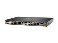 HPE Aruba 6300F - Switch - L3 - Administrerad - 48 x 10/100/1000 (PoE+) + 4 x 50 Gigabit Ethernet SFP56 - främre till bakre luftflöde - rackmonterbar - PoE+ - TAA-kompatibel JL665A