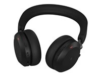 Jabra Evolve2 75 - Headset - på örat - Bluetooth - trådlös - aktiv brusradering - USB-C - ljudisolerande - svart - Certifierad för Microsoft-teams 27599-999-899