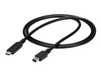 StarTech.com 1 m USB-C till Mini DisplayPort-kabel - 4K 60Hz - Svart - Adapterkabel - 24 pin USB-C (hane) till Mini DisplayPort (hane) - USB 3.1 / Thunderbolt 3 / DisplayPort 1.2 - 1 m - 4K60Hz (3840 x 2160) stöd - svart CDP2MDPMM1MB