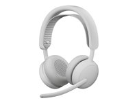 Logitech Zone Wireless 2 ES - Headset - på örat - Bluetooth - trådlös, kabelansluten - aktiv brusradering - USB-C - offwhite - Certifierad för Microsoft-teams 981-001520