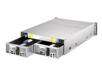 QNAP ES1686DC - NAS-server - 16 fack - kan monteras i rack - SAS 12Gb/s - RAID 0, 1, 5, 6, 10, JBOD, 5 hot spare, 6-reservsnabbyte, 10 hot spare, 1 hot spare - RAM 96 GB - Gigabit Ethernet / 10 Gigabit Ethernet - iSCSI support - 3U ES1686DC-2142IT-96G