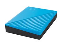WD My Passport WDBR9S0060BBL - Hårddisk - krypterat - 6 TB - extern (portabel) - USB 3.2 Gen 1 - 256 bitars AES - himmelsblå WDBR9S0060BBL-WESN
