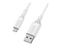 OtterBox Standard - USB-kabel - USB (hane) till mikro-USB typ B (hane) - USB 2.0 - 1 m - molndrömfärgad vit 78-52533