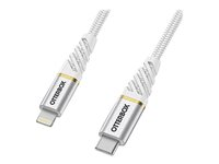 OtterBox Premium - Lightning-kabel - Lightning hane till 24 pin USB-C hane - 2 m - molnhimmelfärgad vit 78-52652